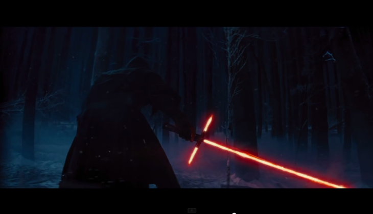 Kylo Ren, as seen in the official Star Wars: The Force Awakens trailer